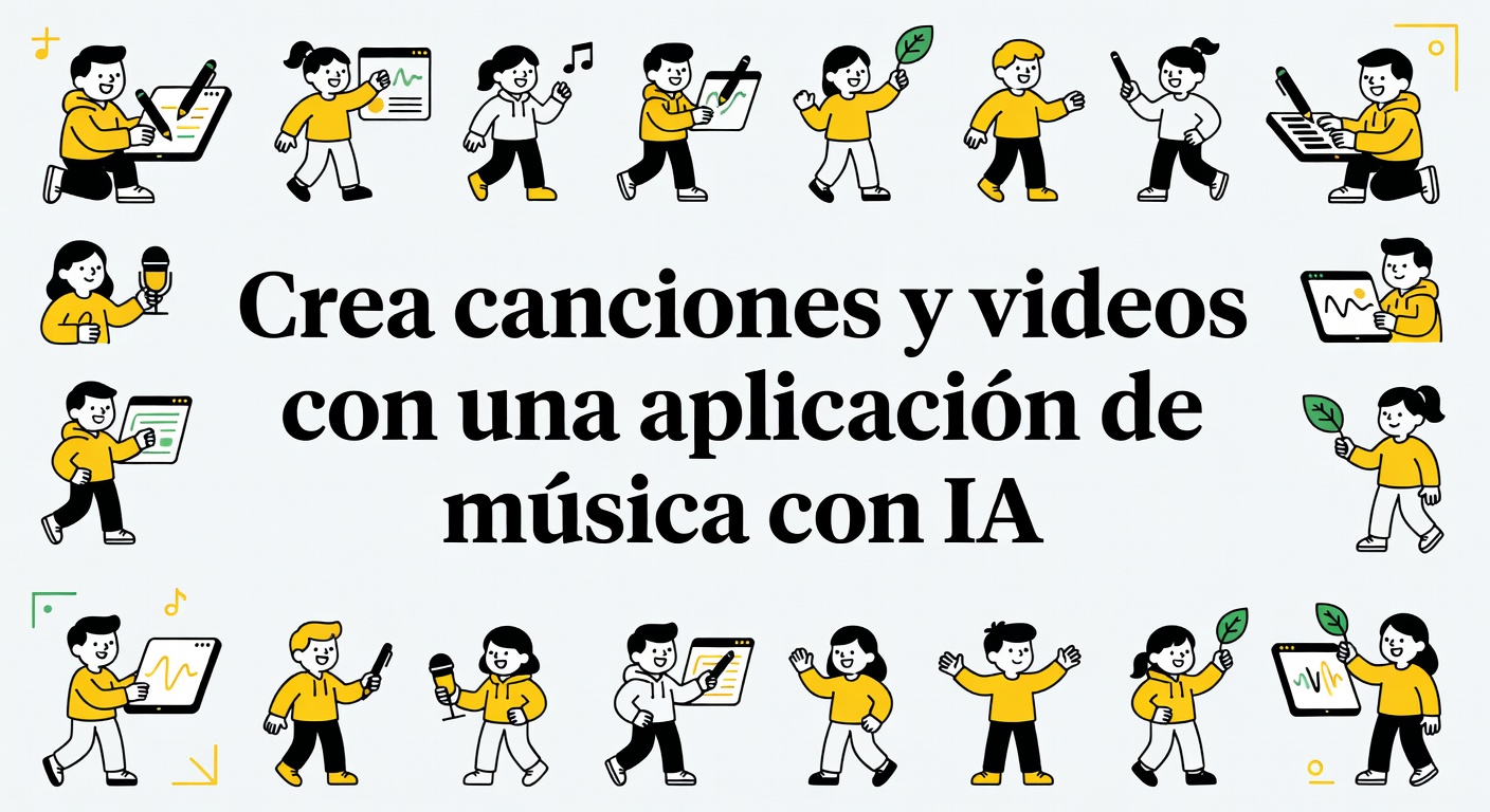Crea canciones y videos con una aplicación de música con IA