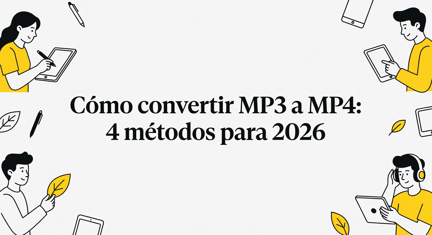 Cómo convertir MP3 a MP4: 4 métodos para 2026