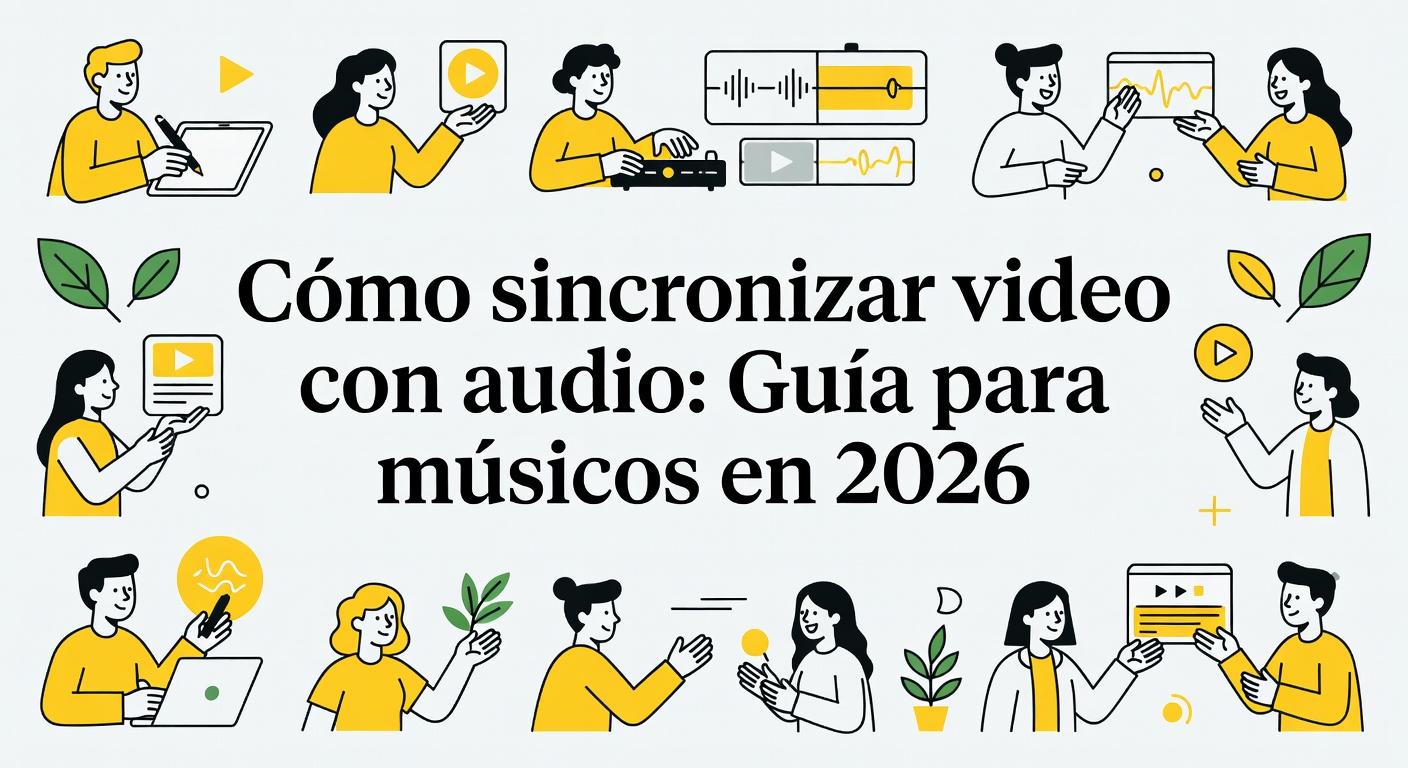 Cómo sincronizar video con audio: Guía para músicos en 2026