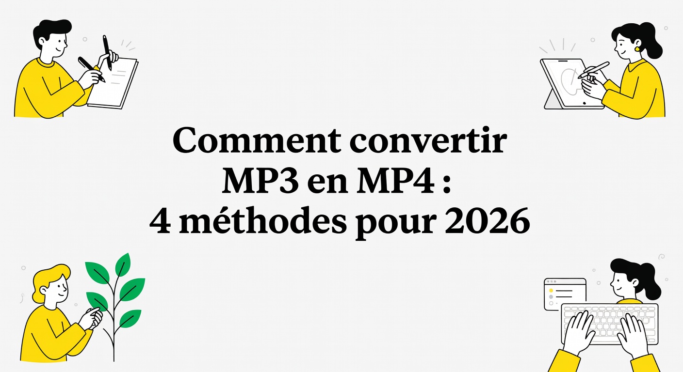 Comment convertir MP3 en MP4 : 4 méthodes pour 2026